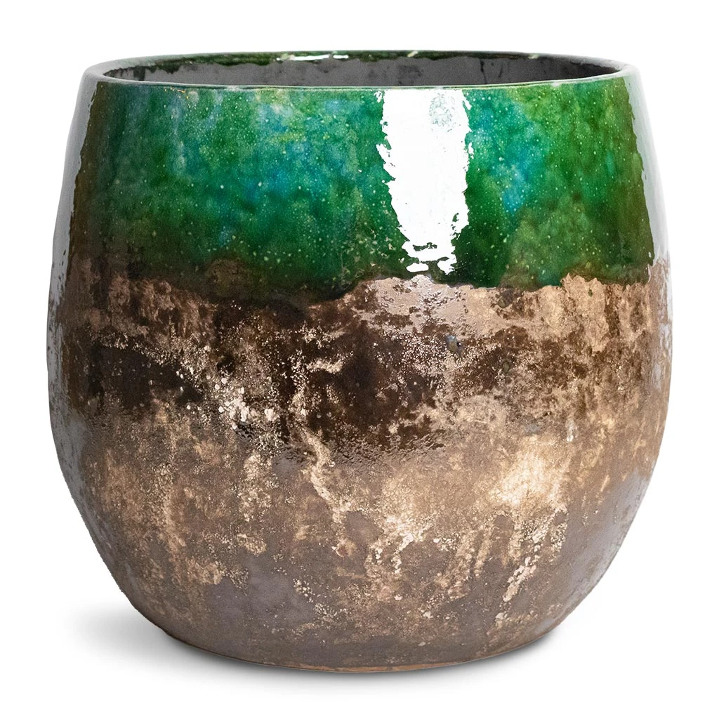 Lindy Plant Pot - Black Green 12 Lindy Plant Pot - Black Green - Image 10