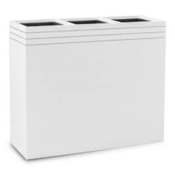 Line-Up Rectangle Planter - Matt White 12 Line-Up Rectangle Planter - Matt White -Plant Promotion Store Line Up Rectangle Planter Matt White 88x30x75cm