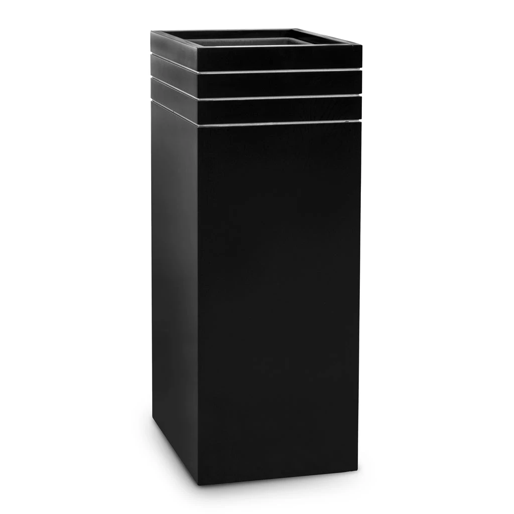 Line-Up Tall Square Planter - Matt Black 3 Line-Up Tall Square Planter - Matt Black