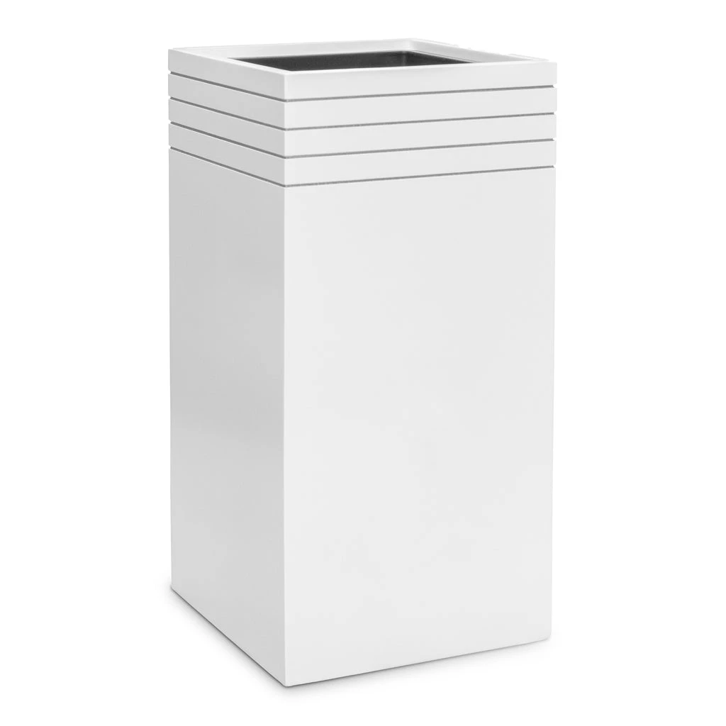 Line-Up Tall Square Planter - Matt White 5 Line-Up Tall Square Planter - Matt White - Image 3
