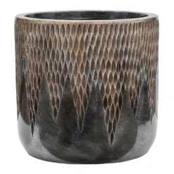 Luxe Lite Comet Cylinder Planter - Bronze 15 Luxe Lite Comet Cylinder Planter - Bronze -Plant Promotion Store Luxe Lite Comet Cylinder Planter Bronze Medium