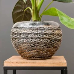 Luxe Lite Layer Globe Planter - Bronze 18 Luxe Lite Layer Globe Planter - Bronze -Plant Promotion Store Luxe Lite Layer Globe Planter Small