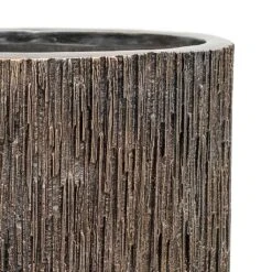 Luxe Lite Waterfall Cylinder Planter - Bronze -Plant Promotion Store Luxe Lite Waterfall Cylinder Planter Bronze Close Up