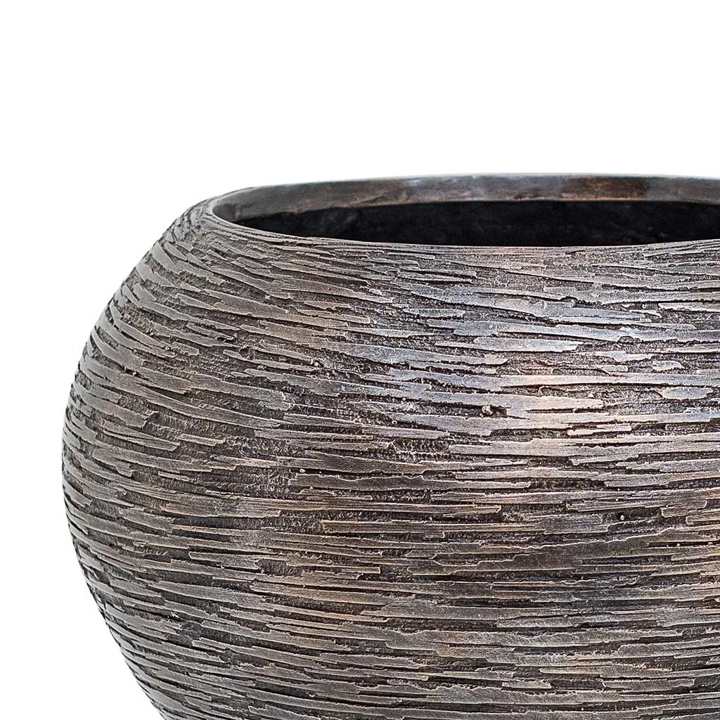 Luxe Lite Wrinkle Globe Planter - Bronze 6 Luxe Lite Wrinkle Globe Planter - Bronze - Image 4