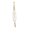 Plant Pot Macrame Hanger - Natural With Beads