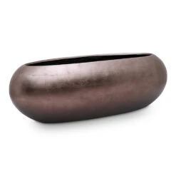 Metallic Boat Planter - Matt Coffee -Plant Promotion Store Metallic Boat Planter Matt Coffee 75x30x25cm
