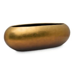 Metallic Boat Planter - Matt Honey -Plant Promotion Store Metallic Boat Planter Matt Honey 75x30x25cm