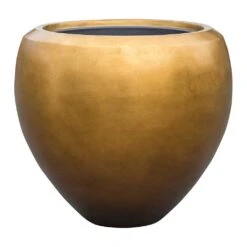 Metallic Couple Plant Pot - Matt Honey