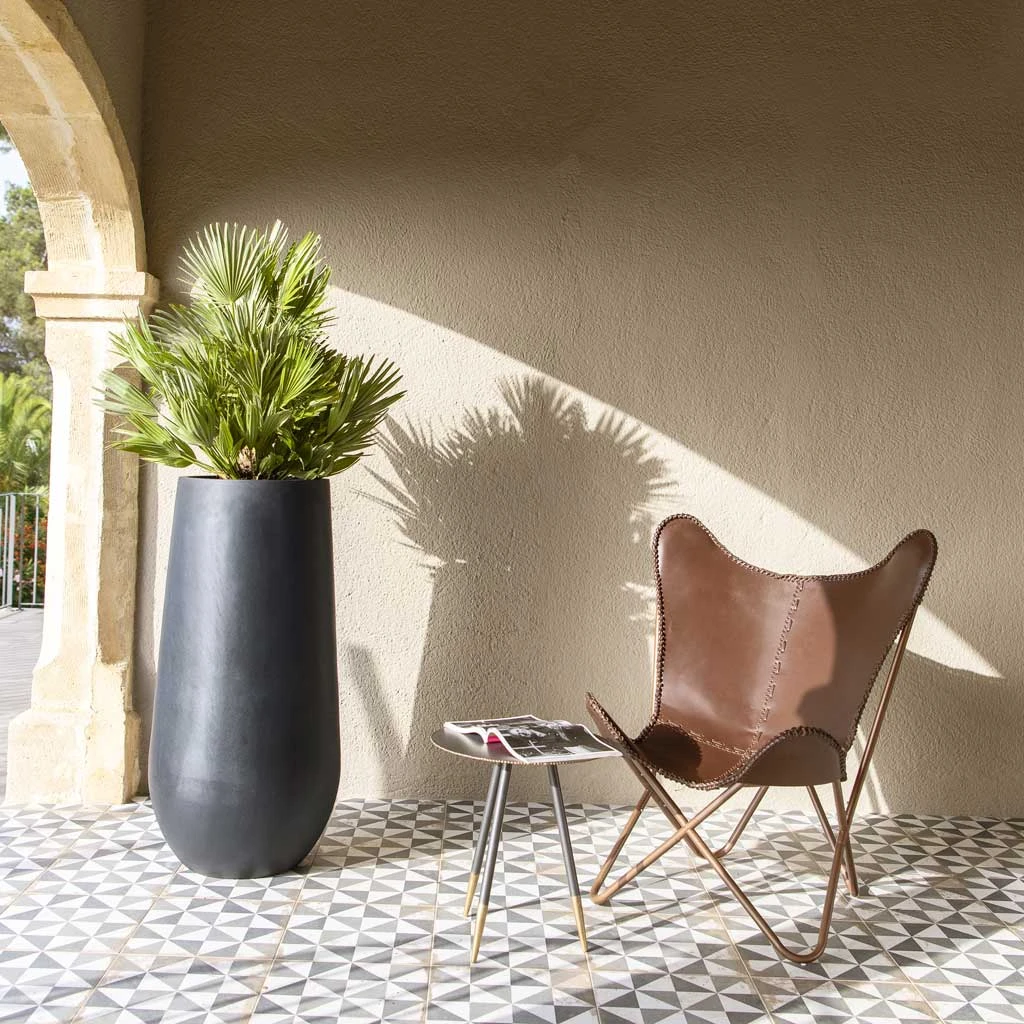 Nax Natural Tall Planter - Black 7 Nax Natural Tall Planter - Black - Image 5