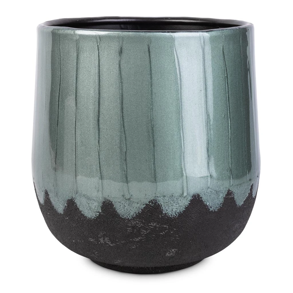 Ninthe Metal Plant Pot - Metallic Petrol 11 Ninthe Metal Plant Pot - Metallic Petrol - Image 9