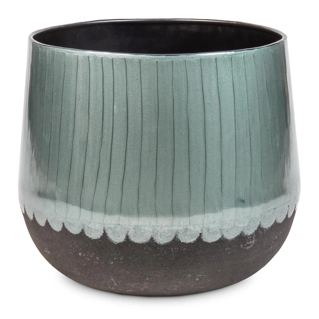 Ninthe Metal Plant Pot - Metallic Petrol 3 Ninthe Metal Plant Pot - Metallic Petrol