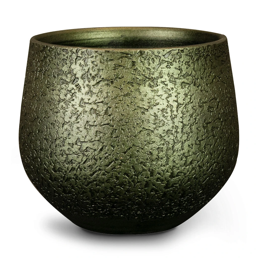 Noor Plant Pot - Velvet Green 3 Noor Plant Pot - Velvet Green