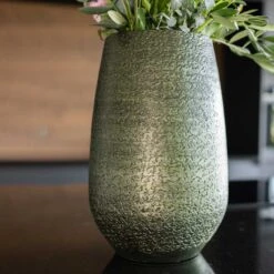Noor Plant Vase - Velvet Green -Plant Promotion Store Noor Plant Vase Velvet Green 1