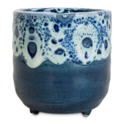 Ocean Glaze Plant Pot - Sapphire -Plant Promotion Store Ocean Glaze Plant Pot Sapphire 7x7cm