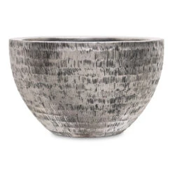 Opus Hammered Bowl Planter - Silver