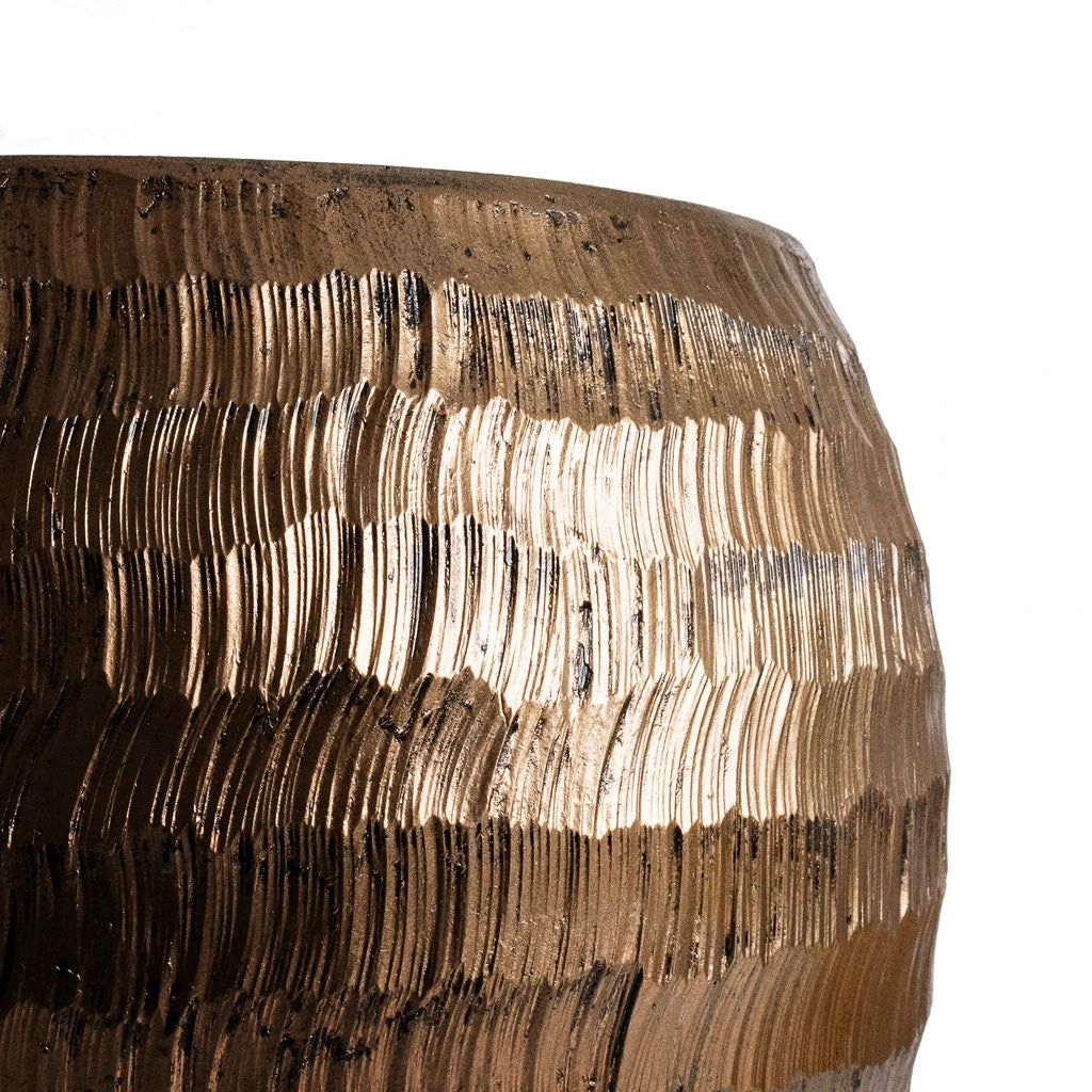 Opus Hammered Globe Planter - Gold 8 Opus Hammered Globe Planter - Gold - Image 6