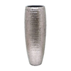 Opus Hammered Partner Planter - Silver -Plant Promotion Store Opus Hammered Partner Planter Silver 35x97cm