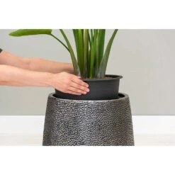 Opus Hit Darcy Planter - Silver 26 Opus Hit Darcy Planter - Silver -Plant Promotion Store Opus Hit Darcy Planter Silver Lifestyle Close