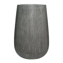 Patt High Ridged Planter - Dark Grey -Plant Promotion Store Patt High Plant Vase Ridged Dark Grey 44x66cm