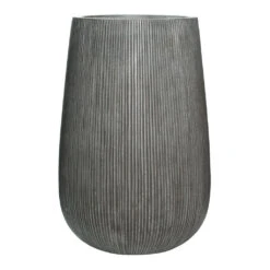 Patt High Ridged Planter - Dark Grey -Plant Promotion Store Patt High Plant Vase Ridged Dark Grey 44x66cm Recovered