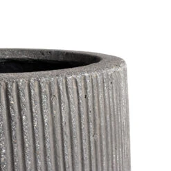 Patt High Ridged Planter - Dark Grey -Plant Promotion Store Patt High Plant Vase Ridged Dark Grey SWATCH 1
