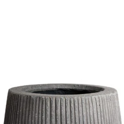 Patt High Ridged Planter - Dark Grey -Plant Promotion Store Patt High Plant Vase Ridged Dark Grey SWATCH 4