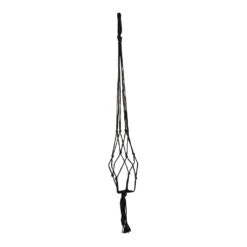 Plant Pot Knotted Macrame Hanging Rope - Black - 120cm