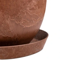 Bola Artstone Plant Pot - Oak 32 Bola Artstone Plant Pot - Oak -Plant Promotion Store Polyscias Ming Aralia Ming 27x110cm Claire Artstone Plant Pot Saucer Oak 30x4cm Bola Artstone Plant Pot Oak 28x24cm 4