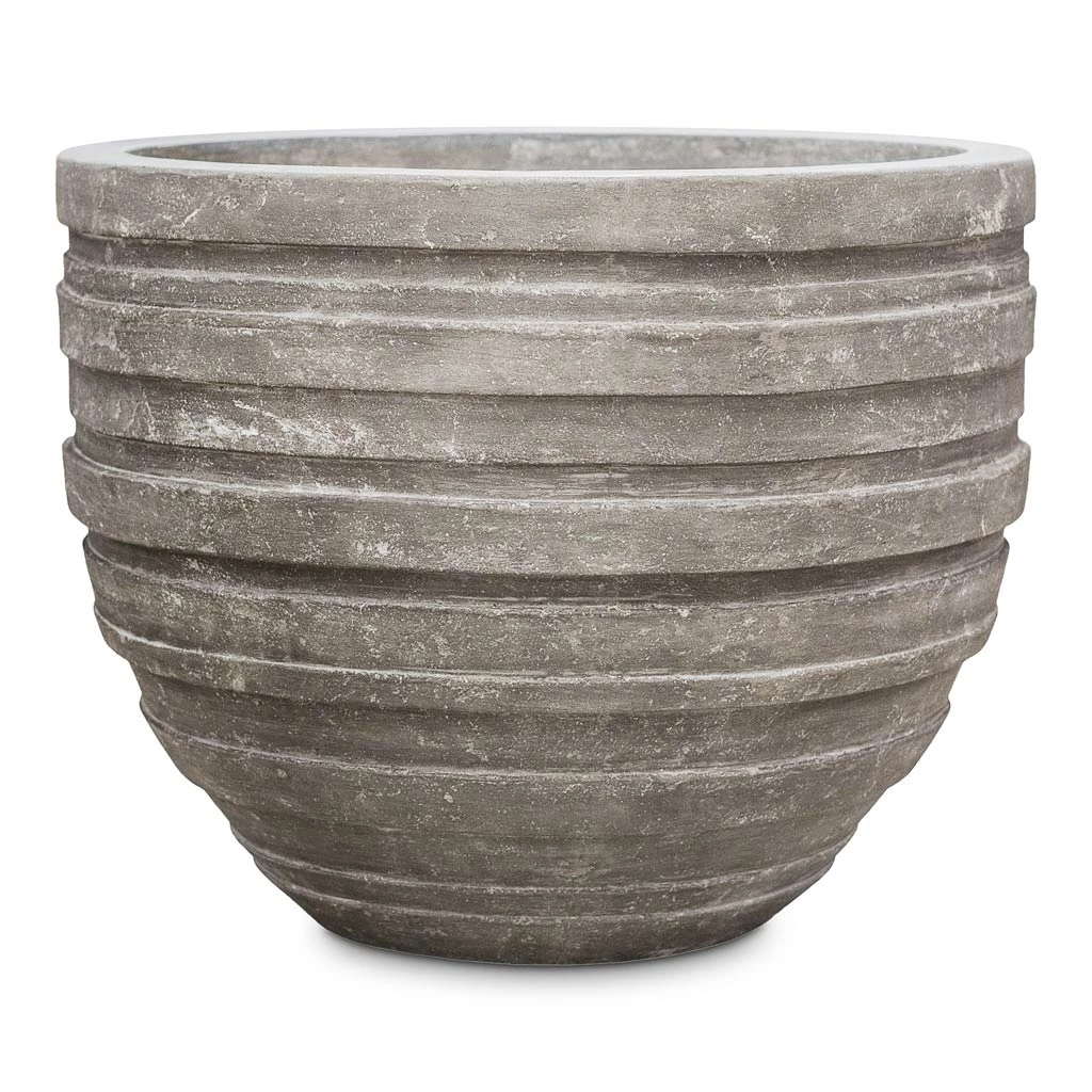 Polystone Coated Junar Planter - Raw Grey 3 Polystone Coated Junar Planter - Raw Grey
