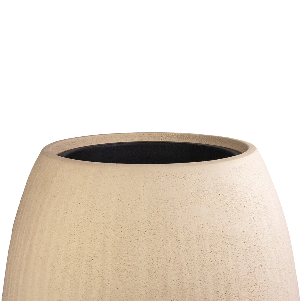 Polystone Coated Plain Balloon Planter - Natural 6 Polystone Coated Plain Balloon Planter - Natural - Image 4