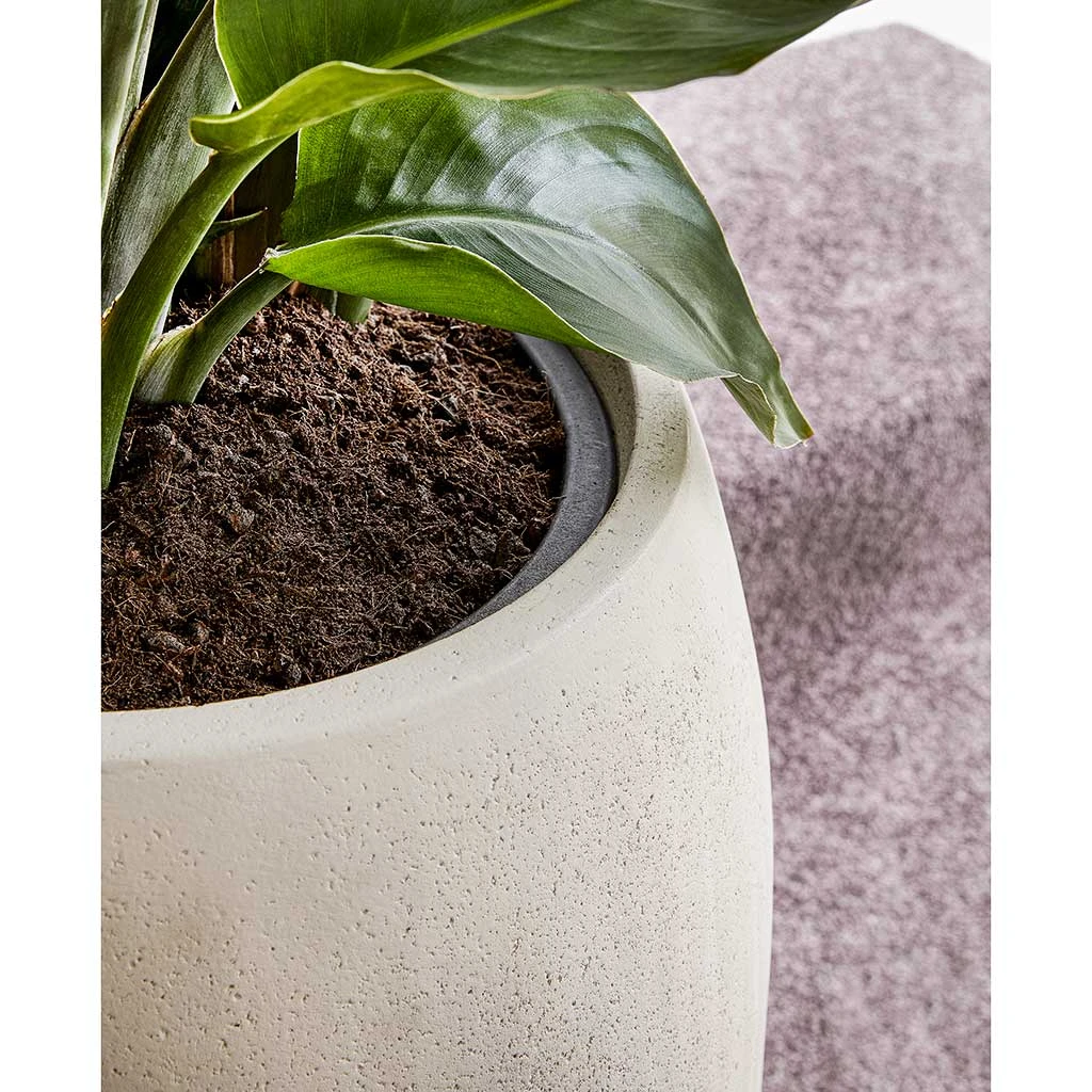 Polystone Coated Plain Balloon Planter - Natural 9 Polystone Coated Plain Balloon Planter - Natural - Image 7