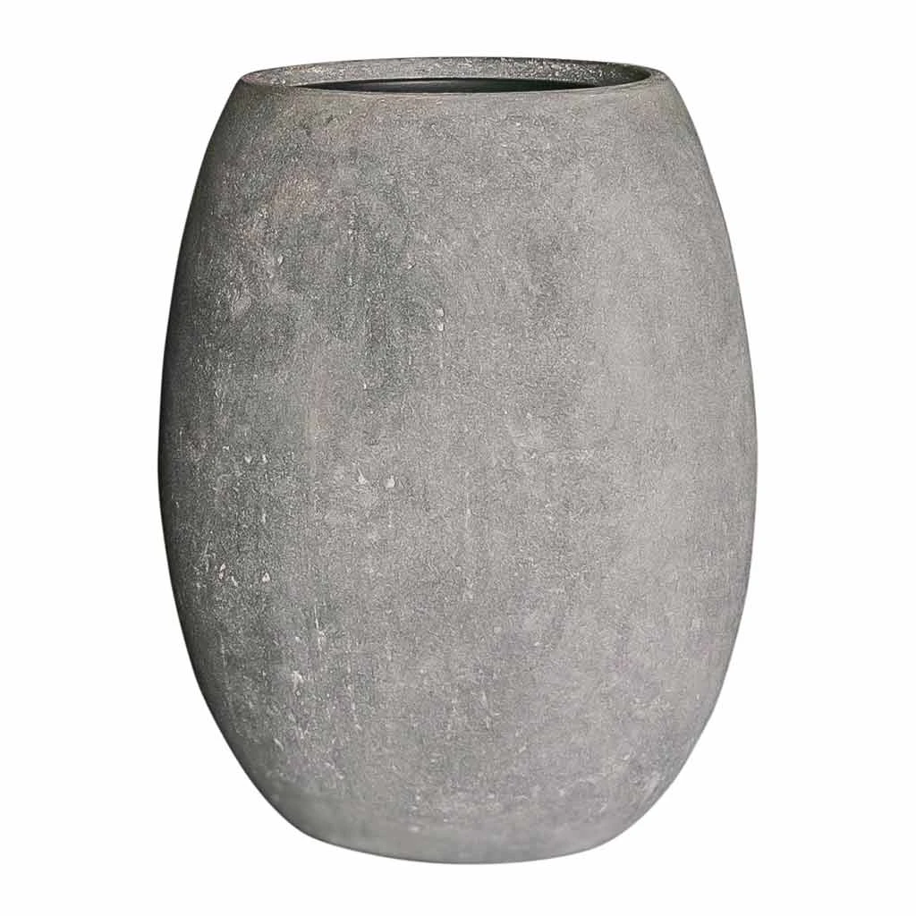 Polystone Coated Plain Balloon Planter - Raw Grey 8 Polystone Coated Plain Balloon Planter - Raw Grey - Image 6