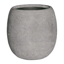 Polystone Coated Plain Balloon Planter - Raw Grey 12 Polystone Coated Plain Balloon Planter - Raw Grey -Plant Promotion Store Polystone Coated Plain Balloon Planter Raw Grey Small