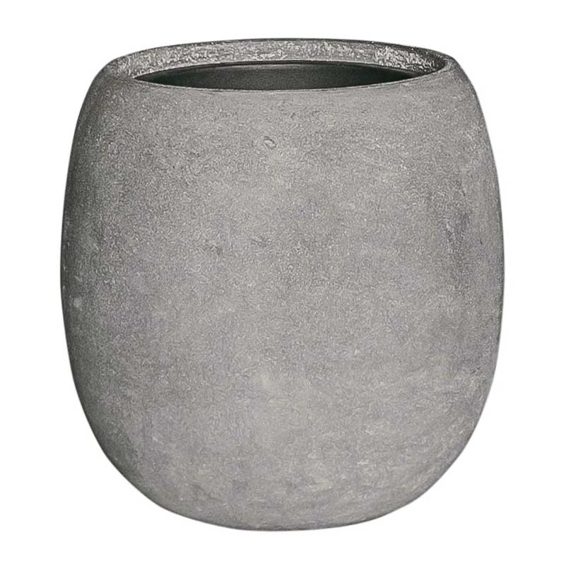 Polystone Coated Plain Balloon Planter - Raw Grey 6 Polystone Coated Plain Balloon Planter - Raw Grey - Image 4