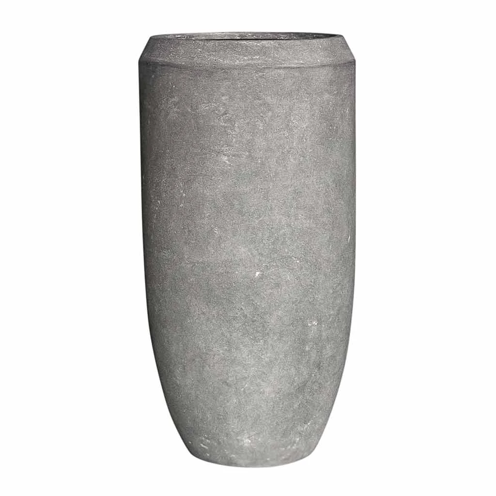 Polystone Coated Plain Coppa Planter - Raw Grey 8 Polystone Coated Plain Coppa Planter - Raw Grey - Image 6