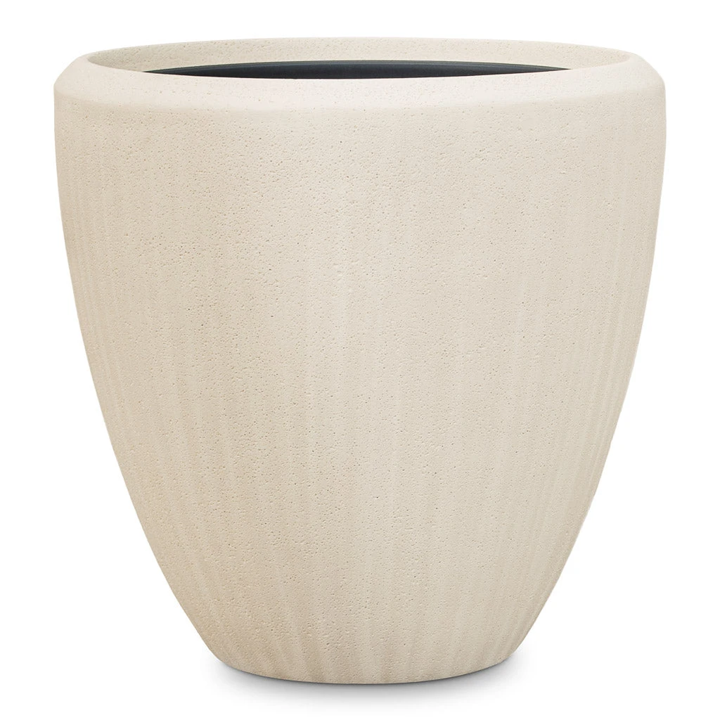 Polystone Plain Couple Planter - Natural 3 Polystone Plain Couple Planter - Natural