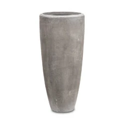 Polystone Plain Partner Planter - Raw Grey