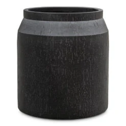 Raindrop Cylinder Jar Planter - Anthracite