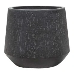 Raindrop Tube Round Planter - Anthracite