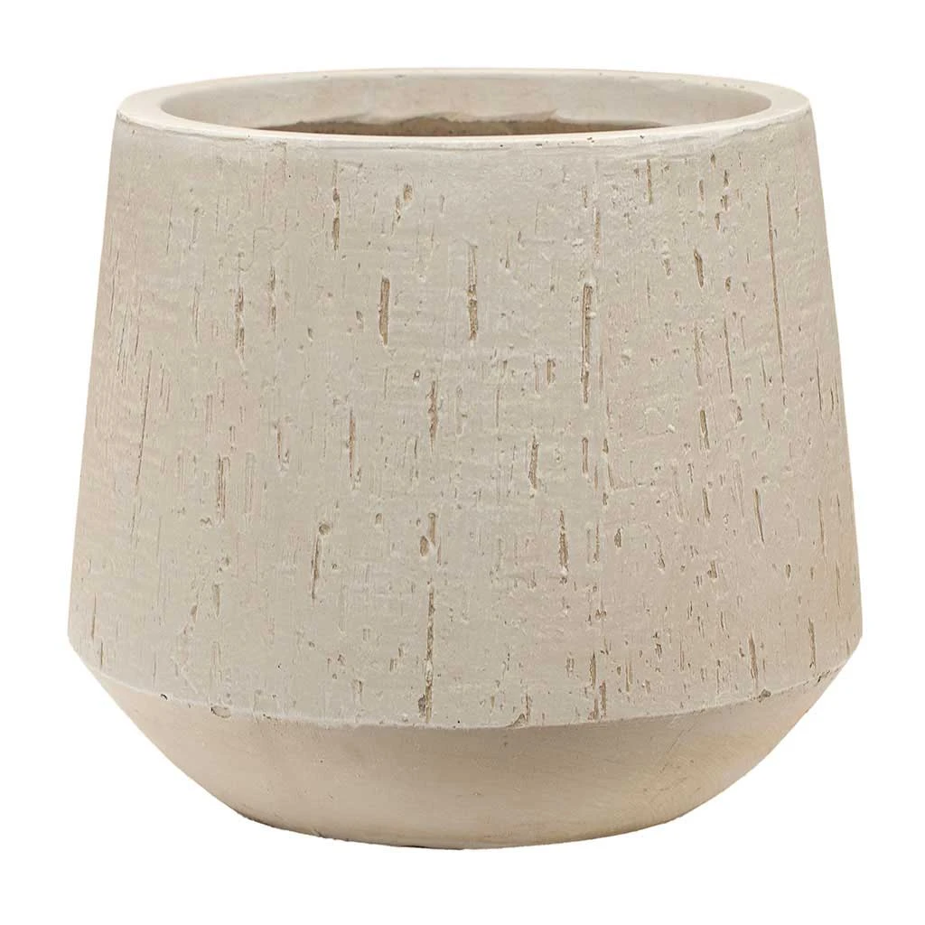 Raindrop Tube Round Planter - Stone 3 Raindrop Tube Round Planter - Stone