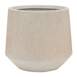 Raindrop Tube Round Planter - Stone 22 Raindrop Tube Round Planter - Stone -Plant Promotion Store Raindrop Tube Round Planter Stone 41x37cm