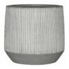 Harith Ridged Plant Pot - White Stripe -Plant Promotion Store Ridged Harith Plant Pot White Stripe 42x38cm