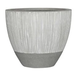 Jesslyn Ridged Plant Pot - White Stripe -Plant Promotion Store Ridged Jesslyn Plant Pot White Stripe 51x43cm