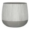 Pax Ridged Plant Pot - White Stripe -Plant Promotion Store Ridged Pax Plant Pot White Stripe 29x26cm