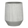 Harith High Ridged Plant Pot - White Stripe