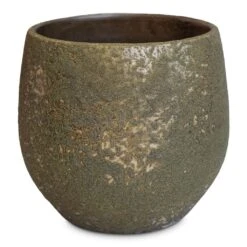 Rustic Plant Pot - Moss Green