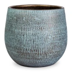Ryan Plant Pot - Blue Gold 28 Ryan Plant Pot - Blue Gold -Plant Promotion Store Ryan Plant Pot Blue Gold 22x20cm