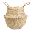 Seagrass Chevron Basket - White Lined 1 Seagrass Chevron Basket - White Lined -Plant Promotion Store Seagrass Tribal Basket White Lined 30x25cm