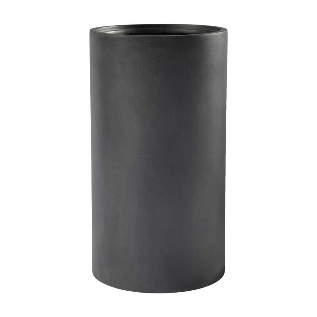 Solid Cylinder Planter - Dark Grey 3 Solid Cylinder Planter - Dark Grey
