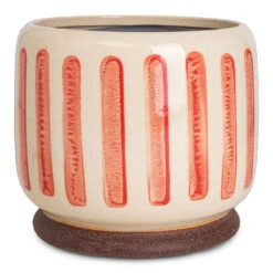 Stripe Plant Pot - Red 13 Stripe Plant Pot - Red -Plant Promotion Store Stripe Pot Red 16x13cm